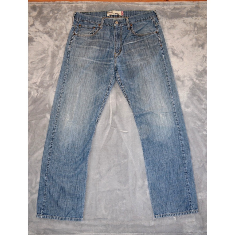 Levi's 569 Loose Straight Blue Jeans Mens 34x34 (fits 36x32) Baggy Skater